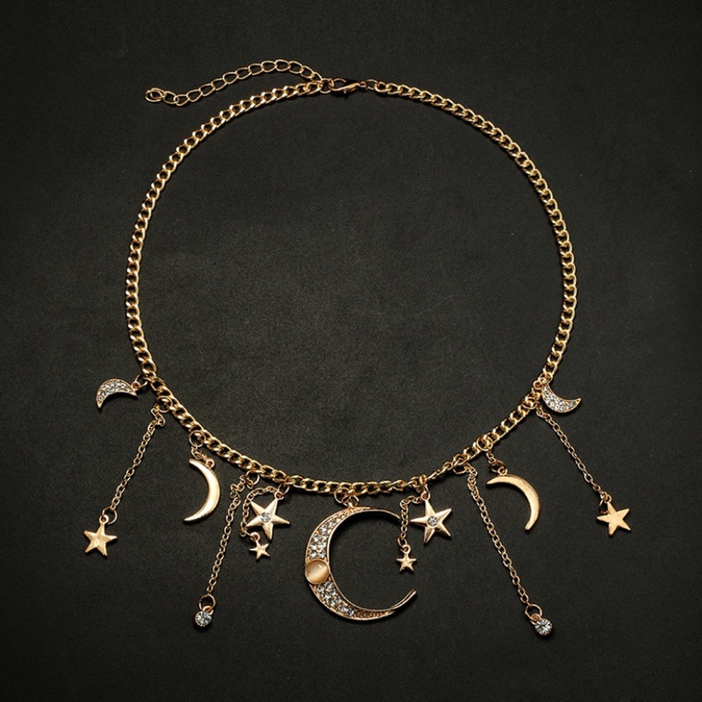 🌙NWT Moon and Stars Necklace - Picture 7 of 11